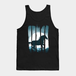 Beautiful horse galloping on sand Tank Top